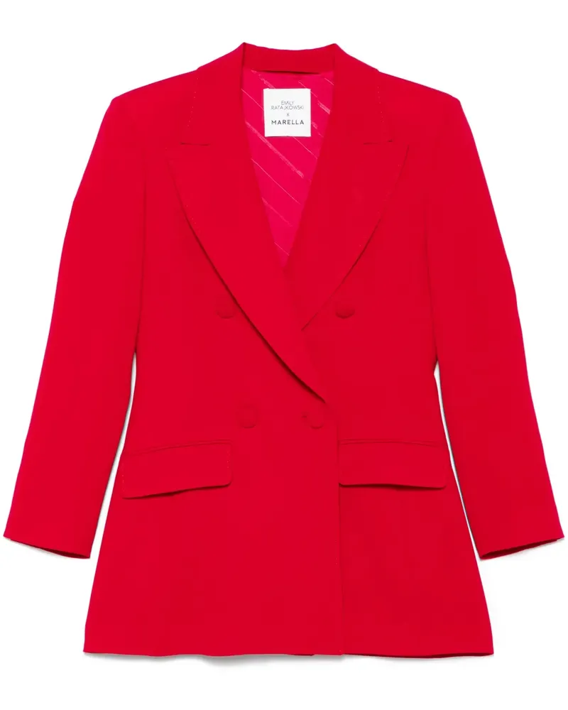 MARELLA x Emily Ratajkowski taillierter Blazer - Rot Rot
