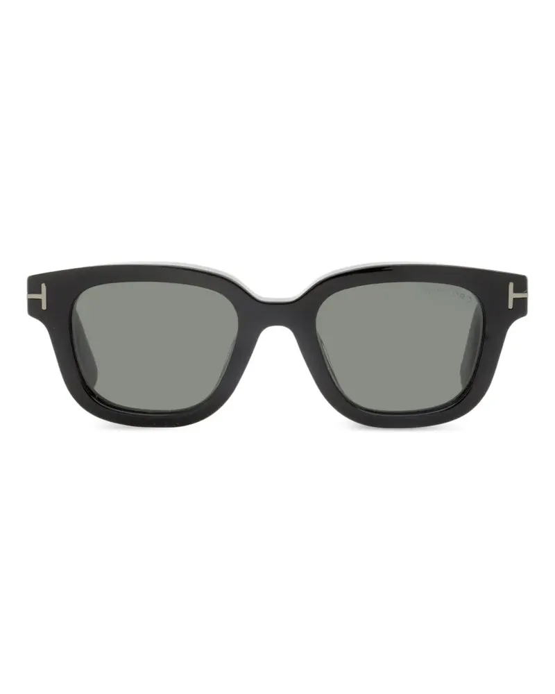 Tom Ford Sonnenbrille mit eckigem Gestell - Schwarz Schwarz