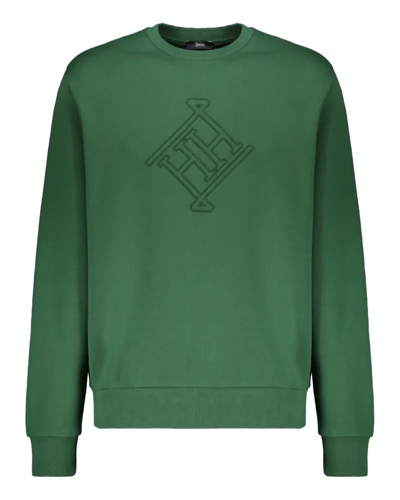 Herno logo-motif cotton sweatshirt - Grün Grün