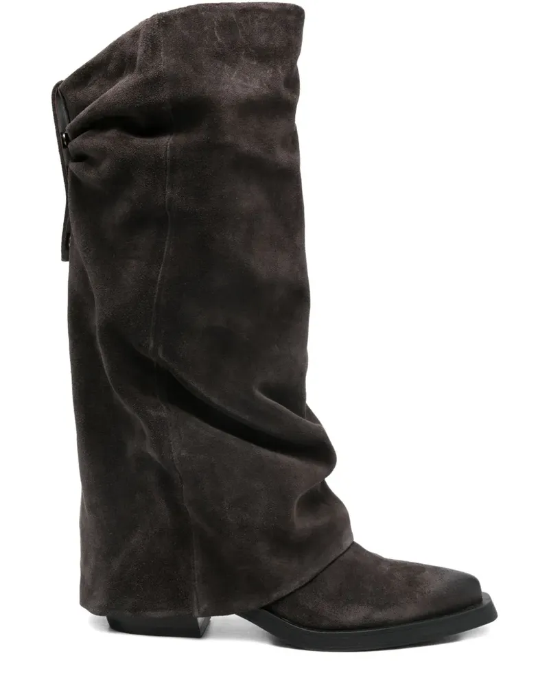 ash Lockere Stiefel mit Knopfdetail - Braun Braun