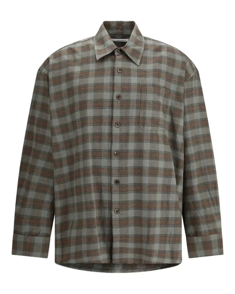 Our Legacy Borrowed checked button-down shirt - Grau Grau