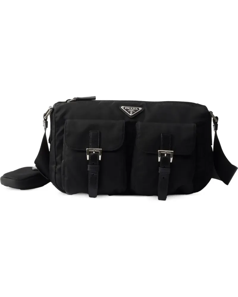 Prada Schultertasche aus Re-Nylon - Schwarz Schwarz