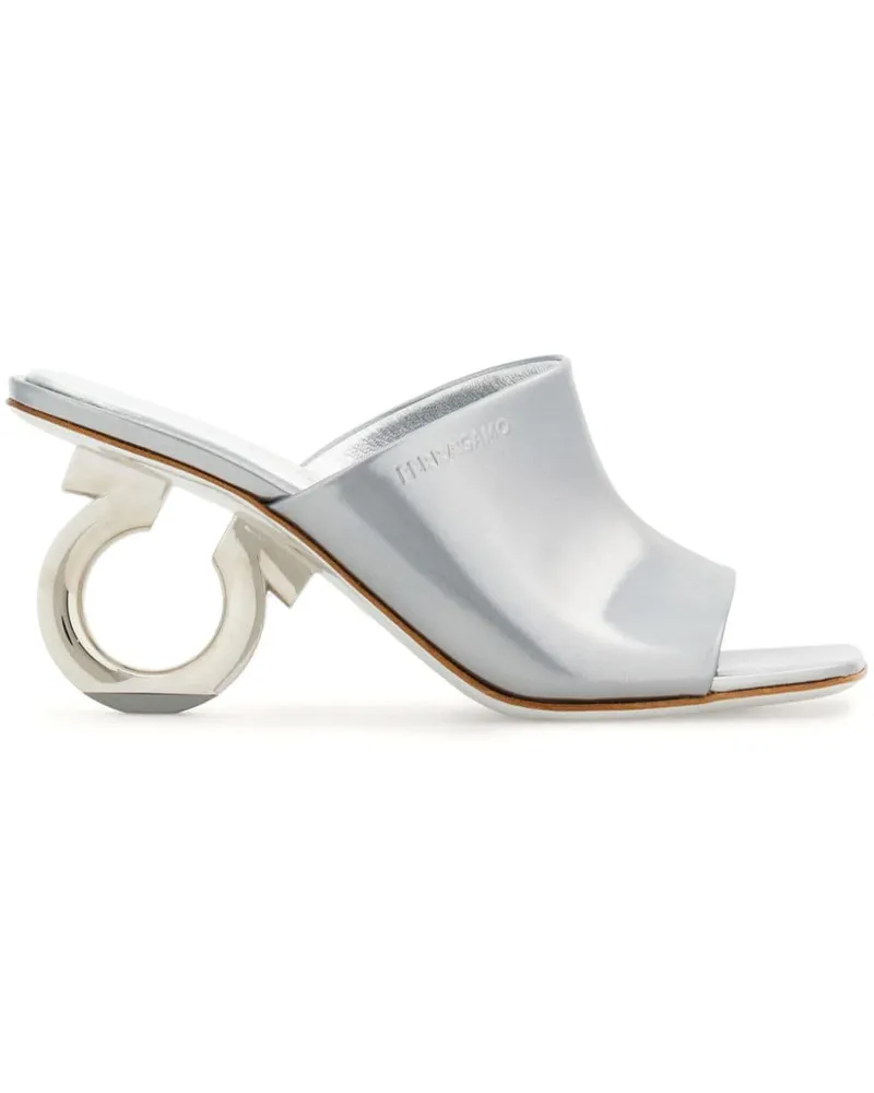 Ferragamo Elina Pantoletten 70mm - Silber Silber