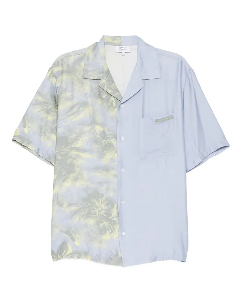 Kitsuné Hemd mit Blumenprint - Blau Blau