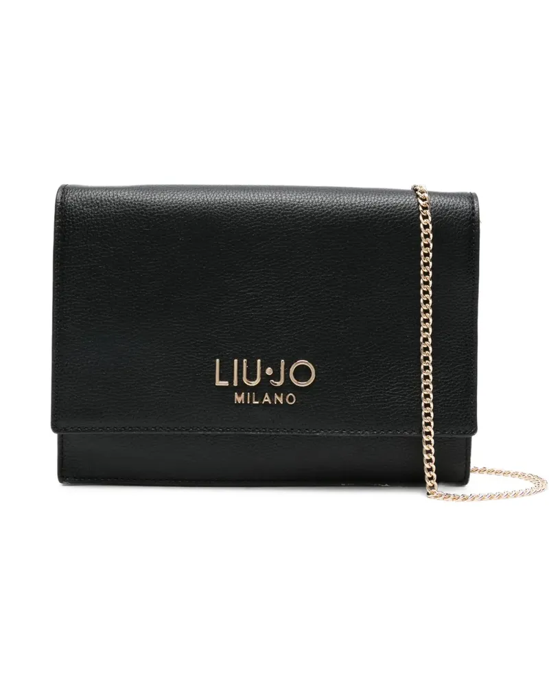 Liu Jo Mini Umhängetasche mit Logo-Schild - Schwarz Schwarz