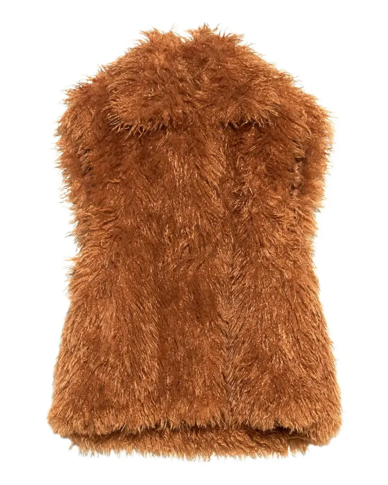 BIMBA Y LOLA Oversized-Weste aus toffeefarbenem Pelz - Braun Braun