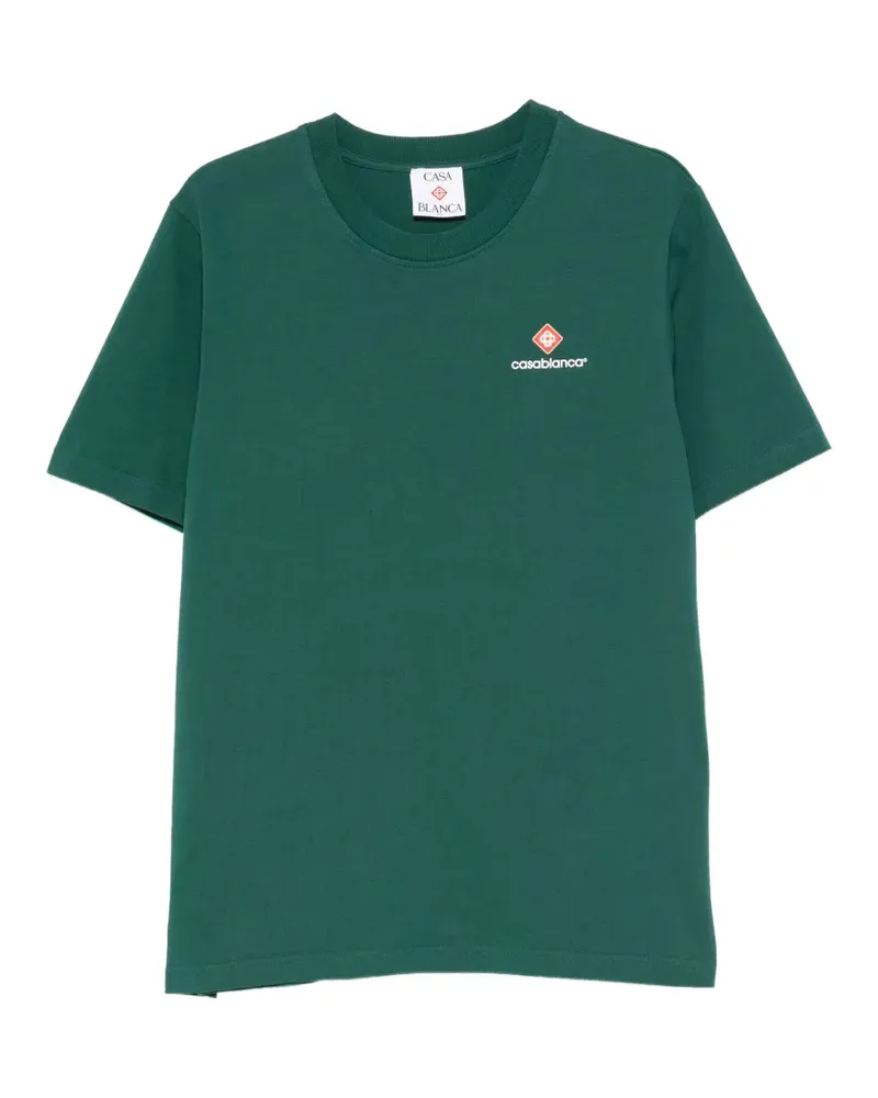 Casablanca Paris T-Shirt mit Logo-Print - Grün Grün