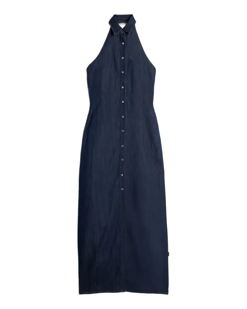 7 for all mankind buttoned maxi dress - Blau Blau