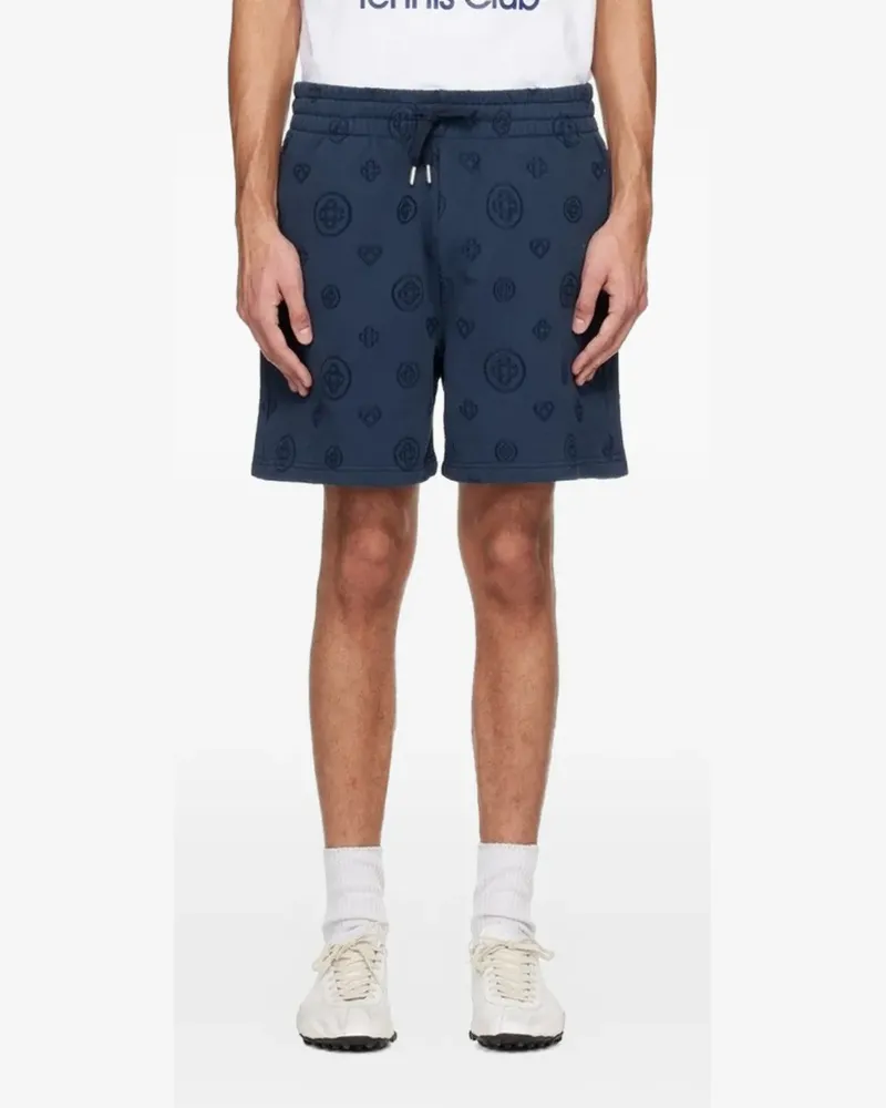 Casablanca Paris Shorts mit Monogramm-Applikation - Blau Blau