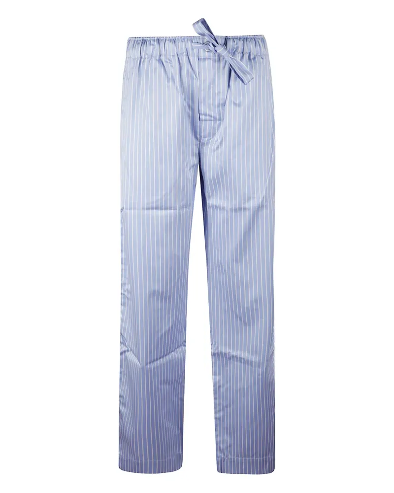 TEKLA Gestreifte Pyjama-Hose - Blau Blau