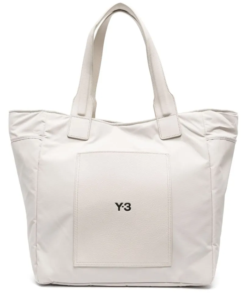 Y-3 Lux Shopper mit Logo-Print Nude