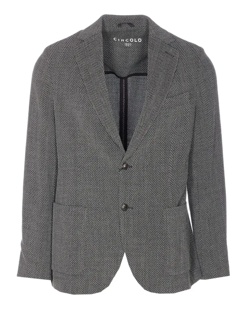CIRCOLO 1901 Einreihige Jacke mit Zickzackmuster - Grau Grau