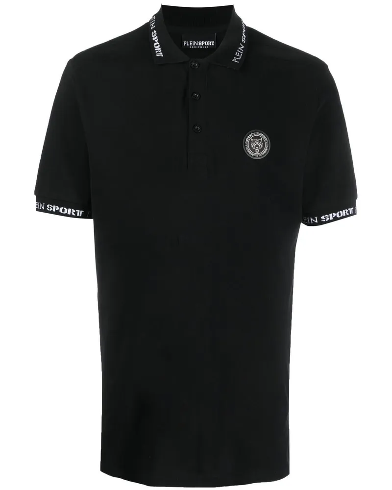 Philipp Plein Poloshirt mit Tiger-Print - Schwarz Schwarz