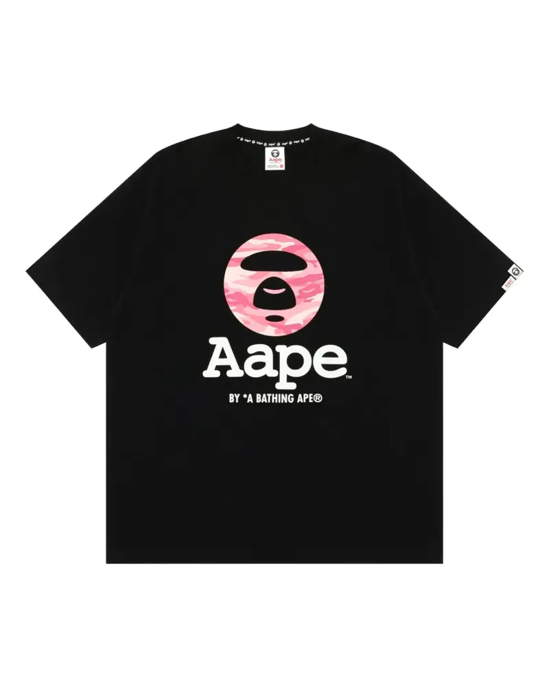 BAPE AAPEUNVS Moonface T-Shirt mit Logo-Print - Schwarz Schwarz