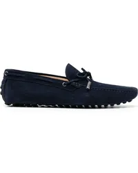 Roberto Cavalli Loafer aus Wildleder mit Schleife Blau