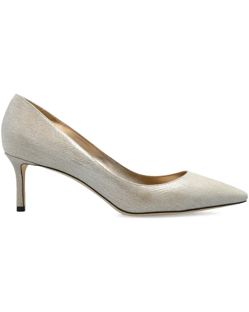 Jimmy Choo Spitze Romy Metallic-Pumps - Nude Nude