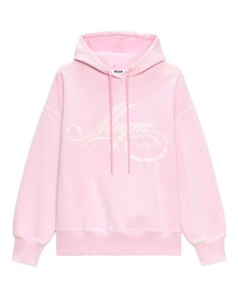 MSGM Hoodie mit Logo-Stickerei - Rosa Rosa