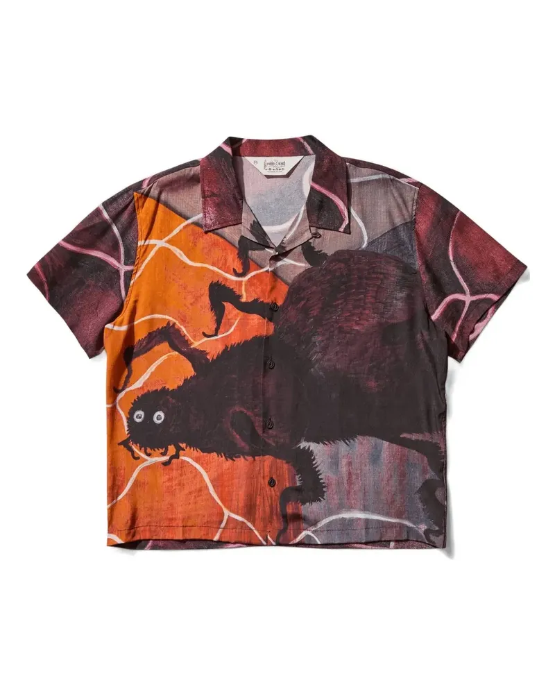 Brain Dead T-Shirt mit Spinne-Print - Rot Rot