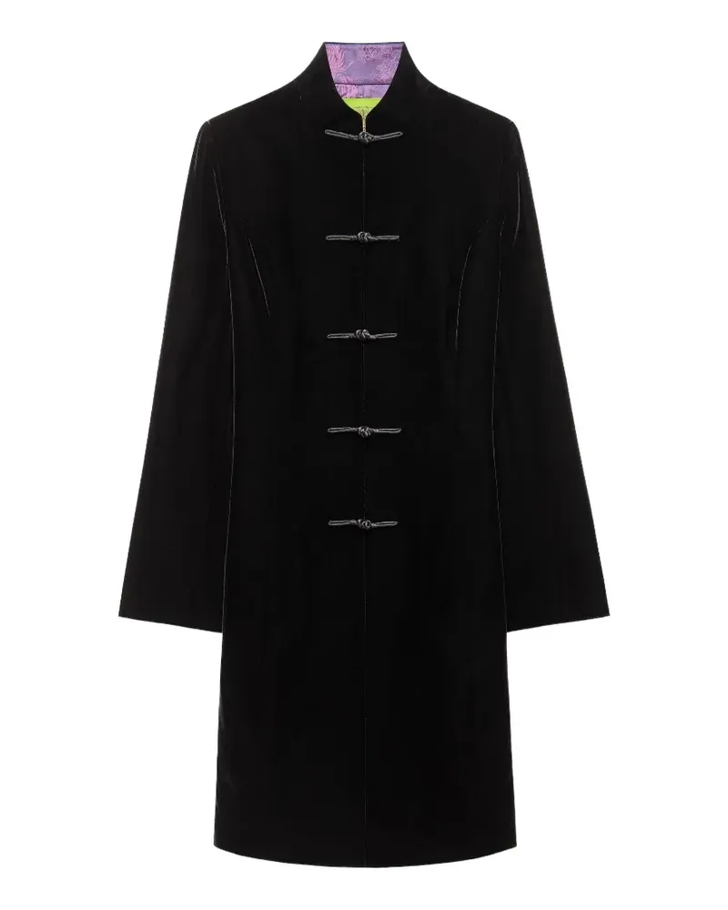 Shanghai Tang Tang frog-fastening coat - Schwarz Schwarz