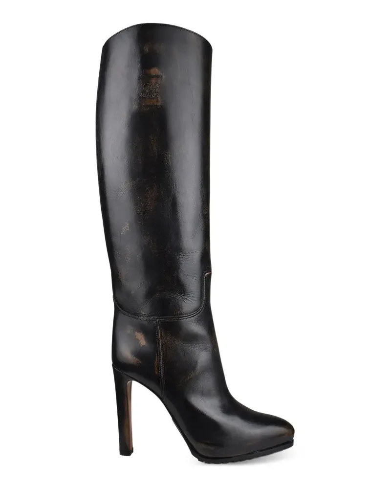 Ralph Lauren Stiefel mit Monogramm - Schwarz Schwarz