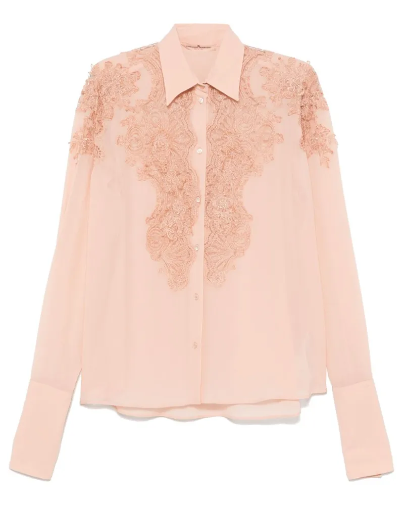 Ermanno Scervino Hemd mit Spitze - Rosa Rosa