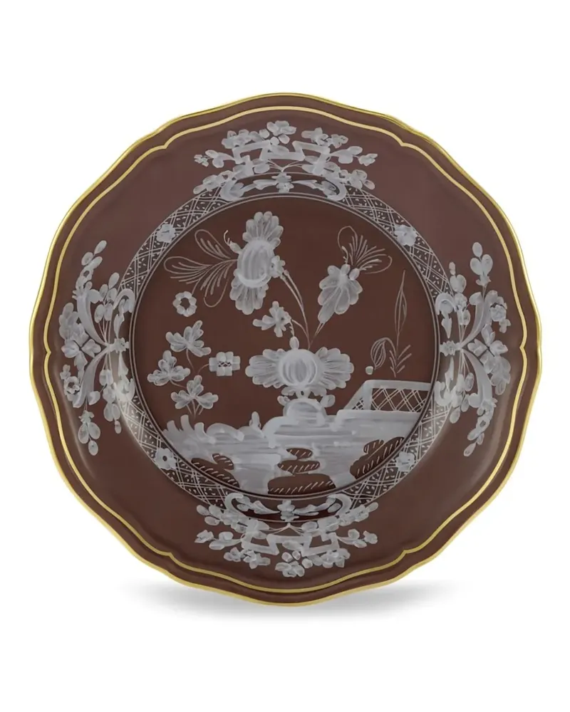 Ginori 1735 Oriente Teller aus dekorativem Porzellan - Braun Braun