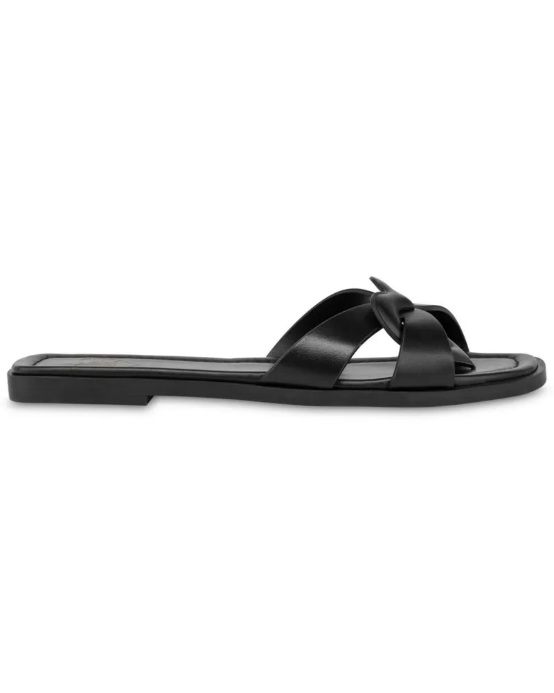 Moschino Pantoletten aus Leder - Schwarz Schwarz