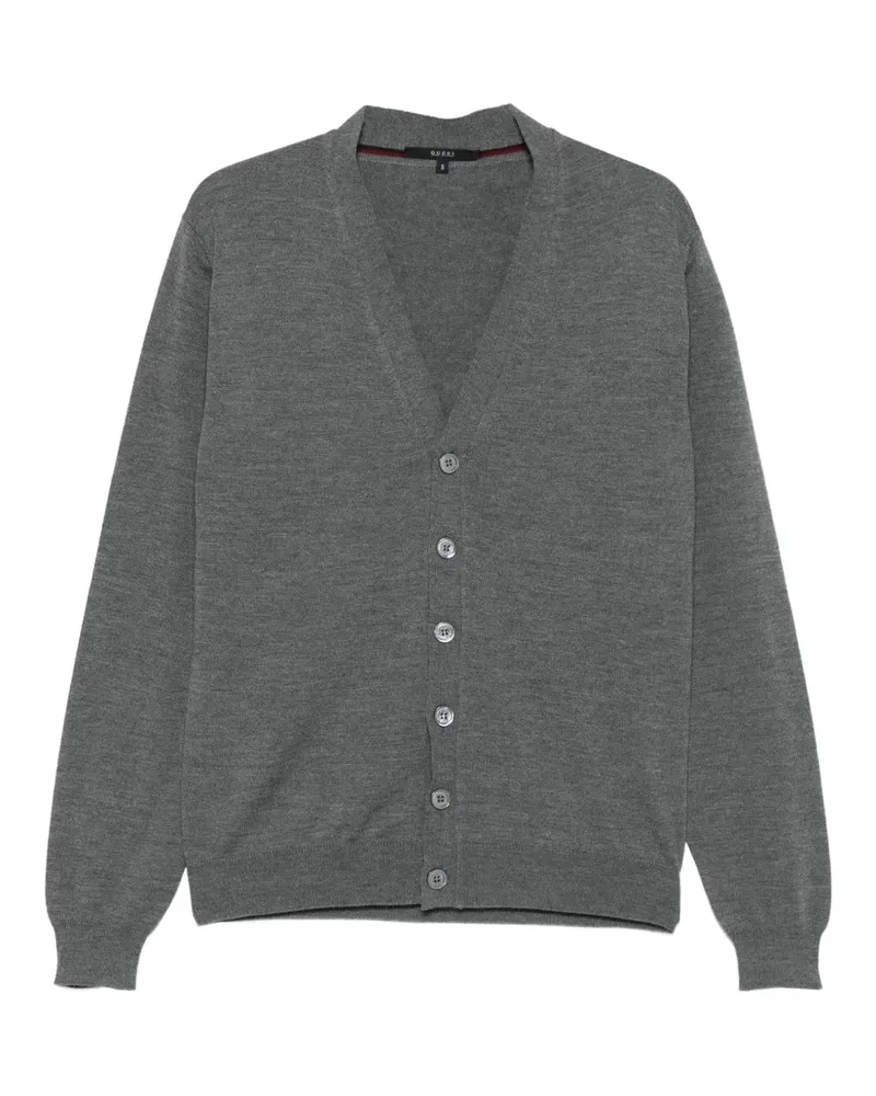 Gucci button-front V-neck cardigan - Grau Grau