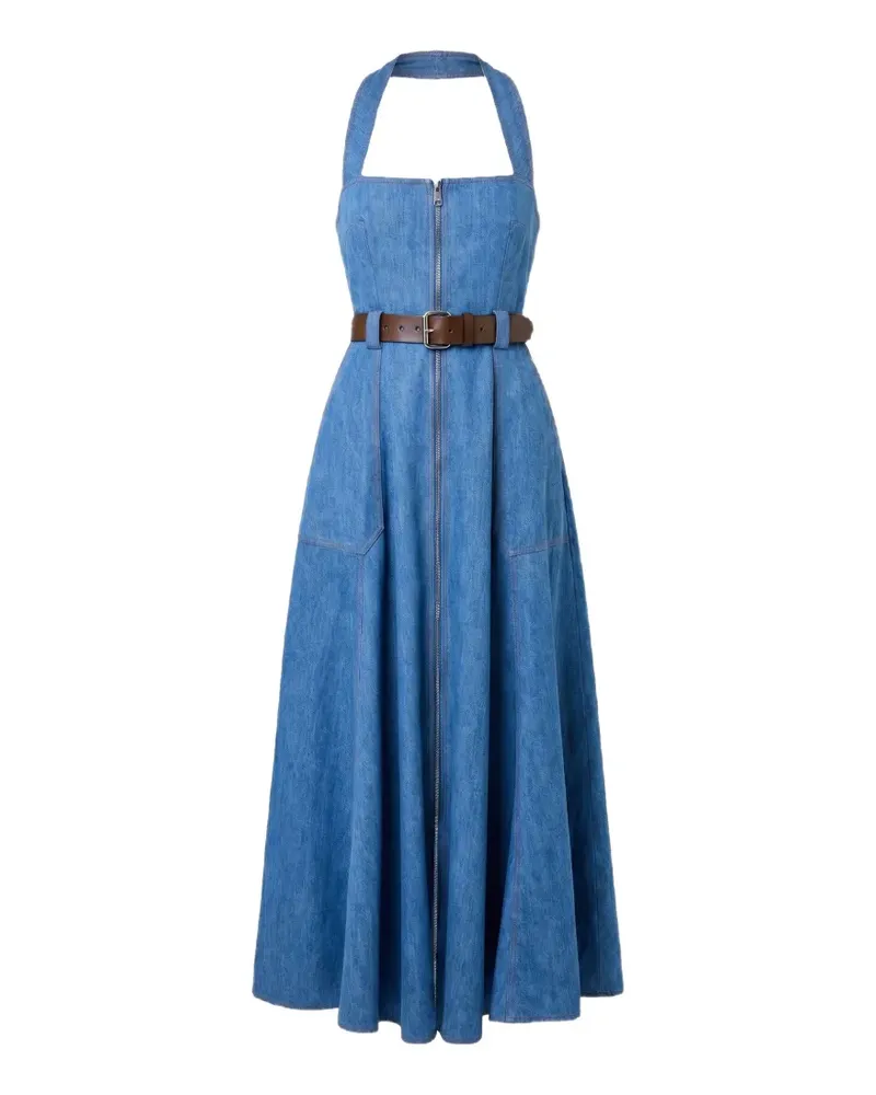 NICHOLAS Anastasia Kleid mit Gürtel - Blau Blau