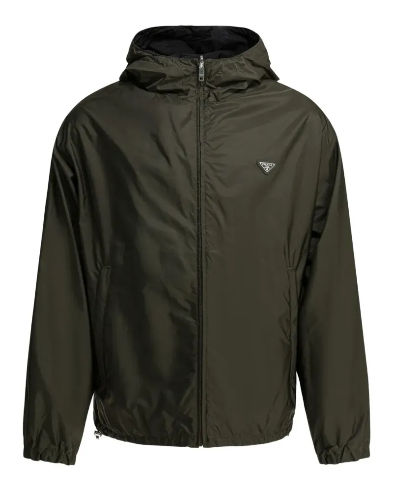 Prada Jacke mit Logo-Schild - Grün Grün