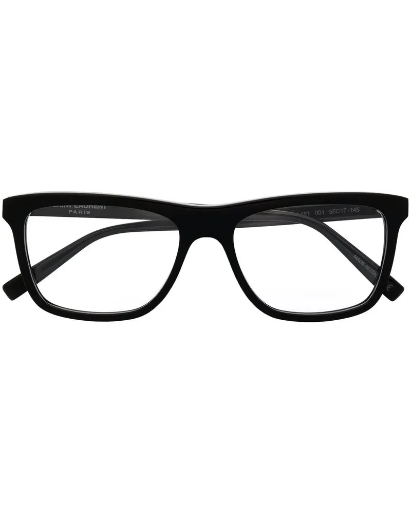 Saint Laurent Brille mit eckigem Gestell - Schwarz Schwarz
