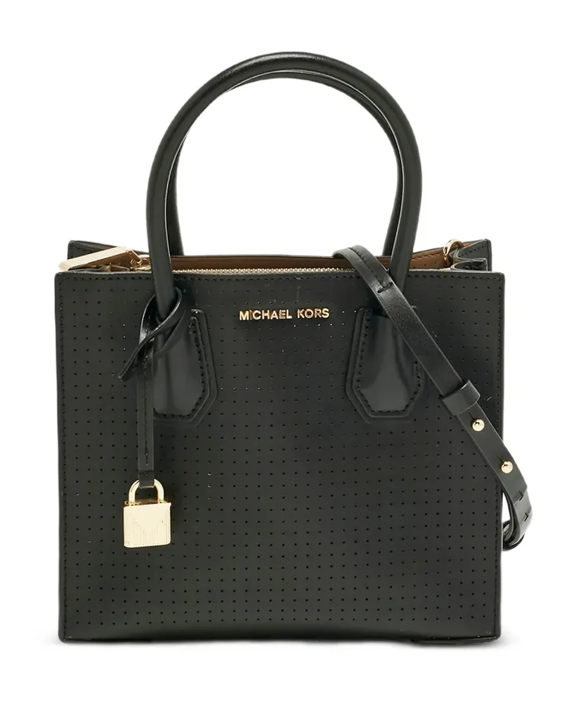 Michael Kors Perforierte Mercer Tote Bag - Schwarz Schwarz