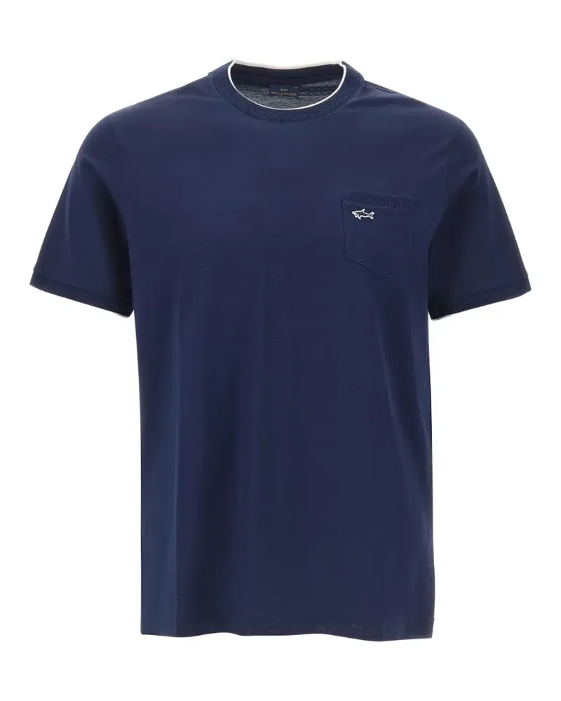 Paul & Shark chest-pocket logo-patch T-shirt - Blau Blau