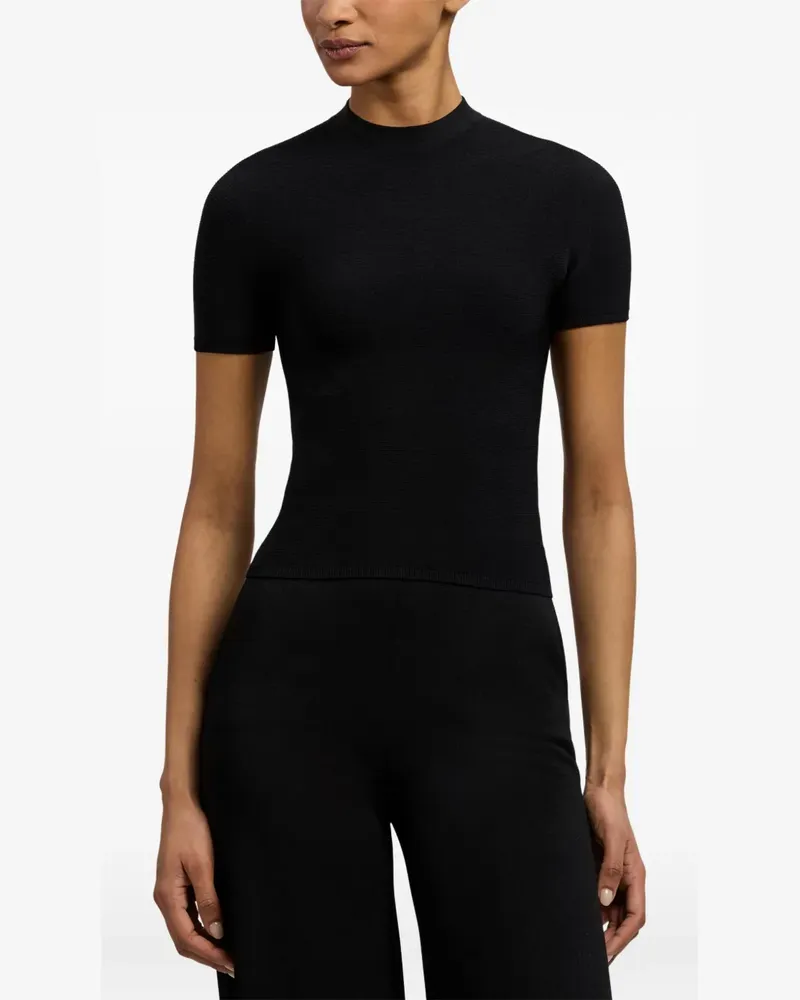 Ralph Lauren Kurzärmeliges Strickoberteil - Schwarz Schwarz