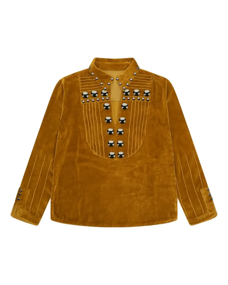 Fortela Brenda studded velvet shirt - Braun Braun