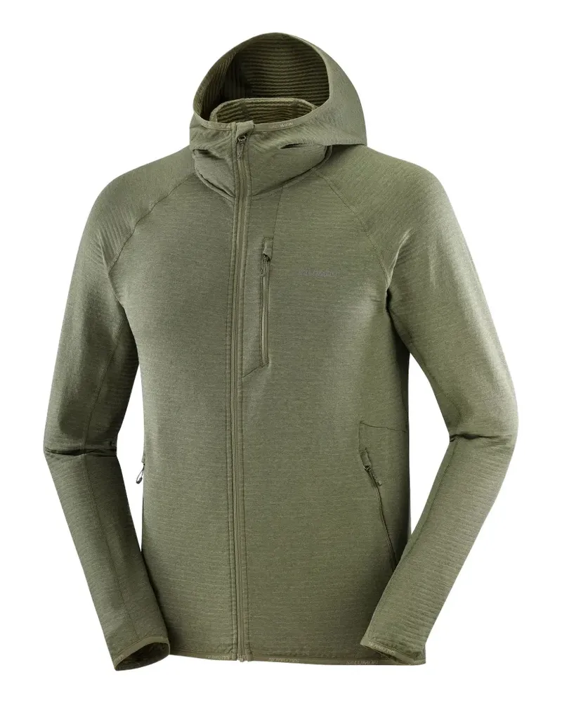 Salomon Essential logo-print raglan-sleeve jacket - Grün Grün