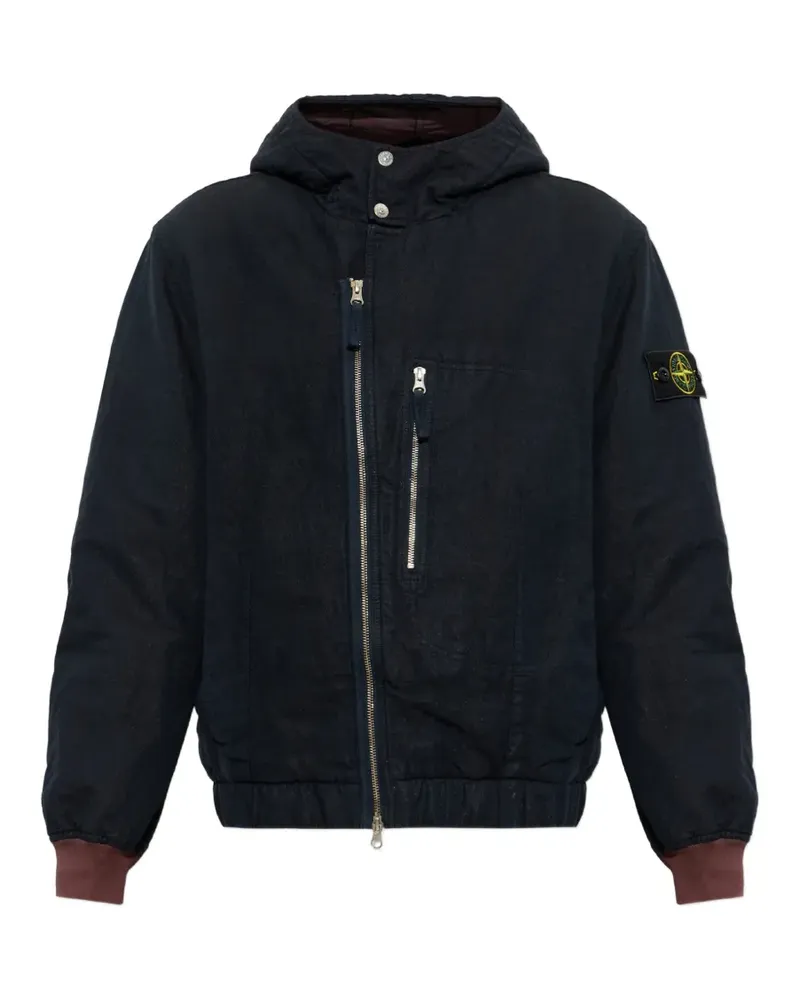 Stone Island 4100042 Diagonal Wool-TC Jacke - Blau Blau