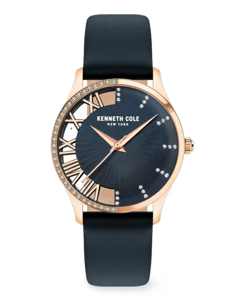 Kenneth Cole Runde Armbanduhr 36mm - Blau Blau