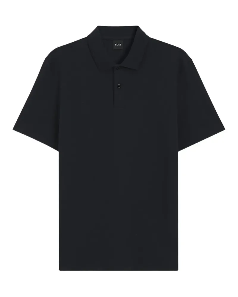 HUGO BOSS Poloshirt aus Baumwollgemisch mit Bubble-strukturiertem Jacquard - Blau Blau