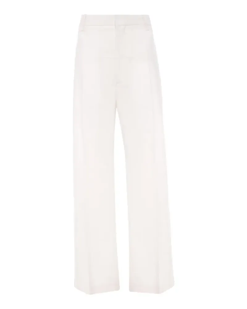 Victoria Beckham straight-leg folded trousers - Weiß Weiß
