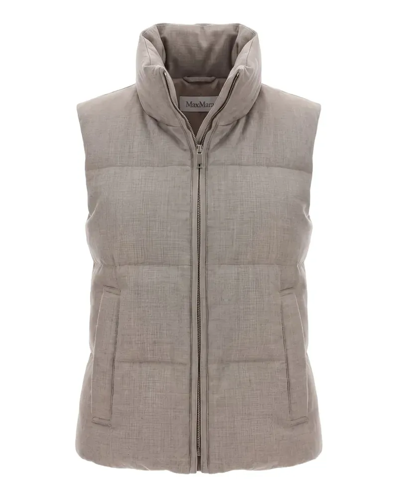 Max Mara Wattierte Milord Weste - Grau Grau