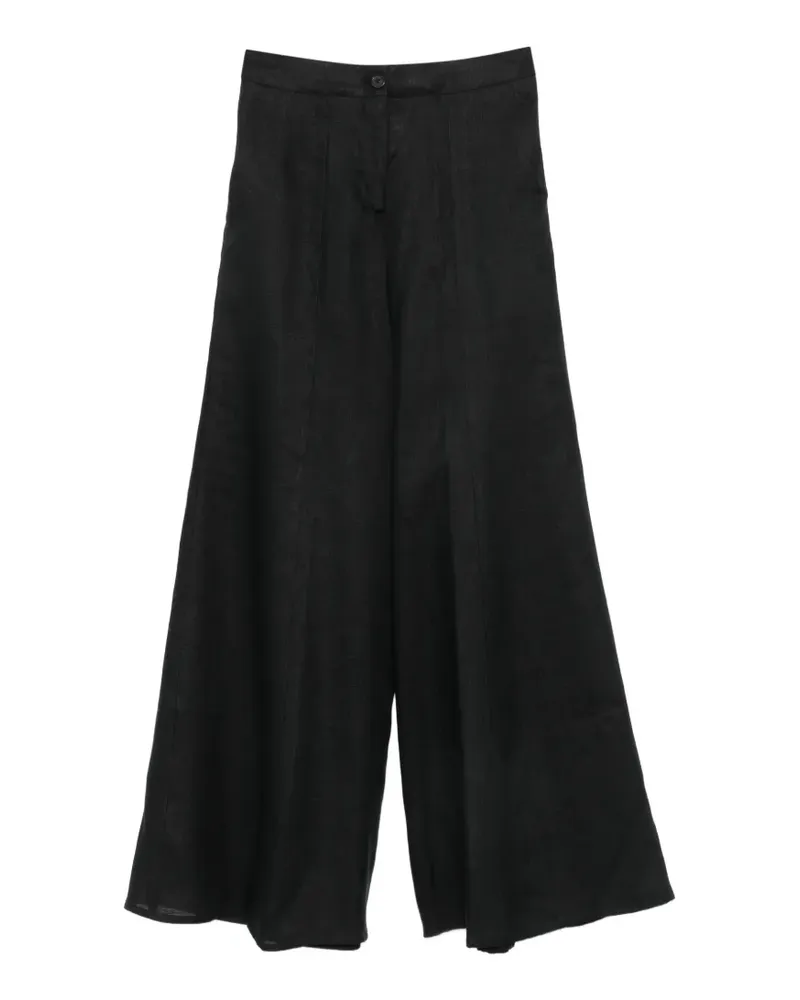Semicouture button-fastening palazzo pants - Schwarz Schwarz