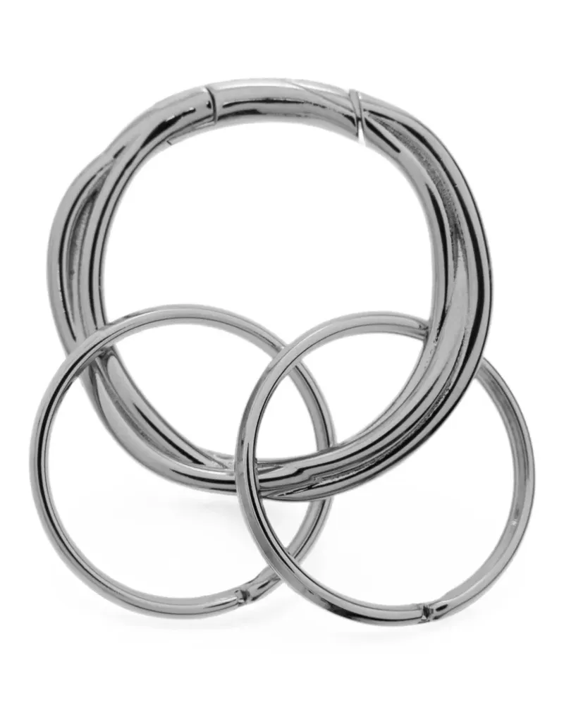 Jil Sander Schlüsselanhänger mit Logo-Gravur - Silber Silber