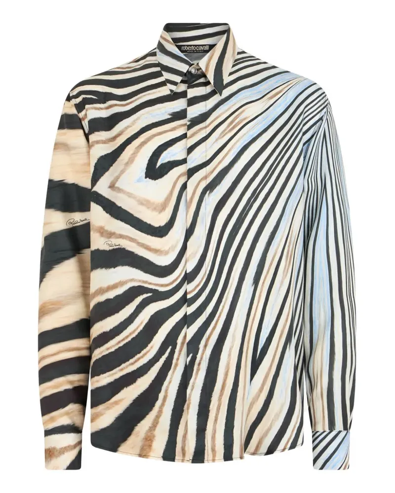 Roberto Cavalli striped shirt - Schwarz Schwarz