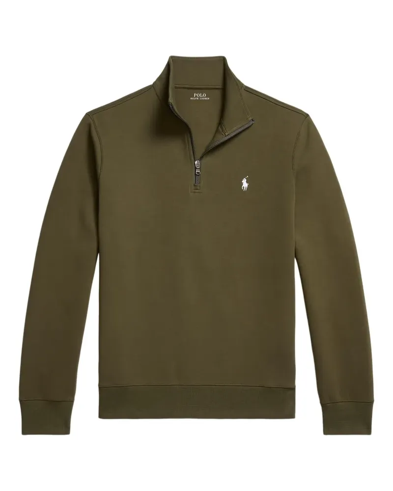 Ralph Lauren Doppelstrick-Sweatshirt mit kurzem Reißverschluss - Grün Grün