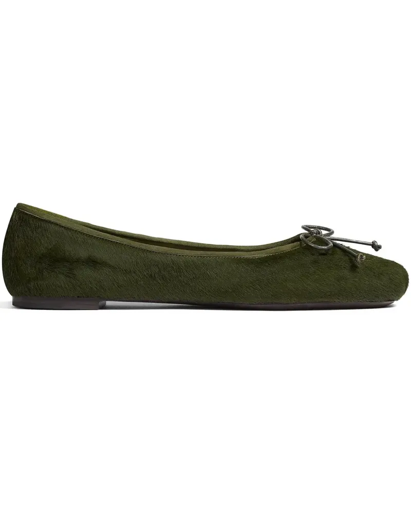 KHAITE Ballerinas mit Schleife - Grün Grün