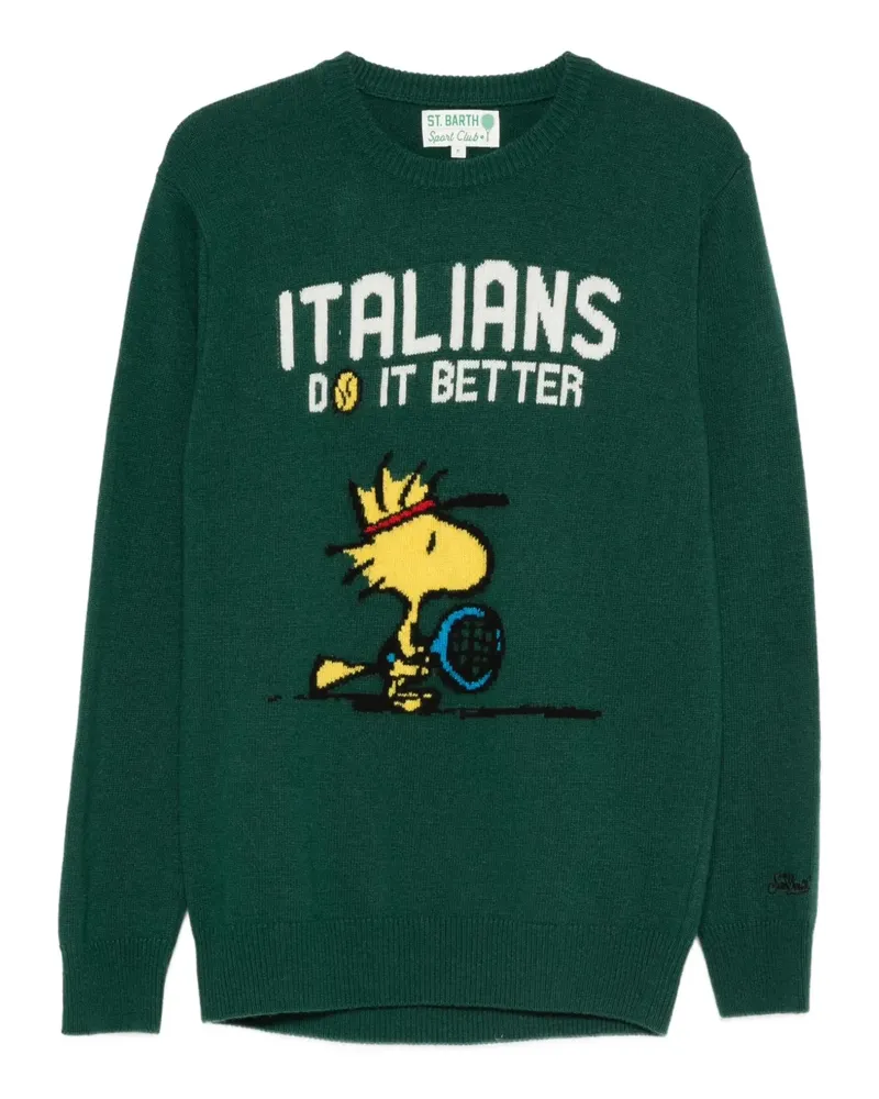MC2 Saint Barth x Peanuts Pullover mit Tennis-Print - Grün Grün