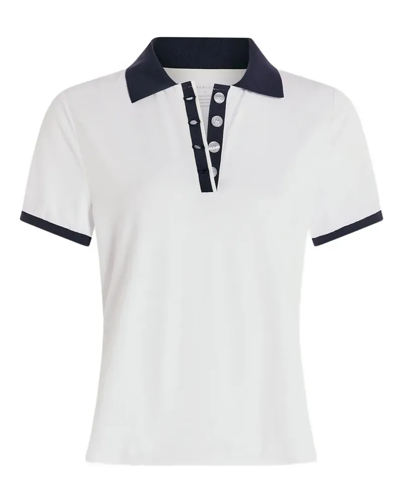 Varley Wisley Poloshirt mit Knopfdetail - Weiß Weiß