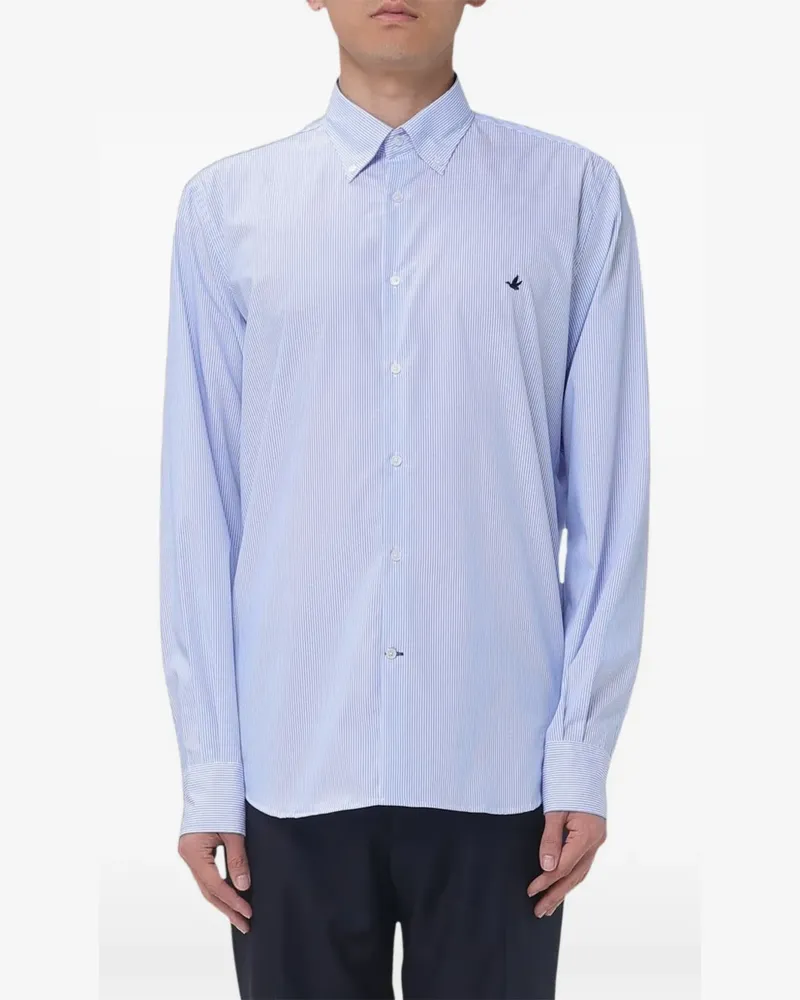 Brooksfield Gestreiftes Hemd aus Popeline - Blau Blau