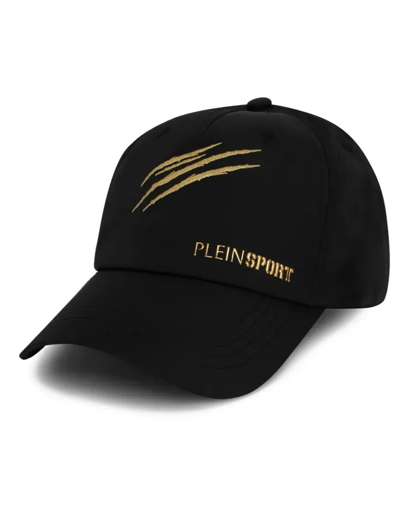 Philipp Plein Baseballkappe mit Logo-Schild - Schwarz Schwarz